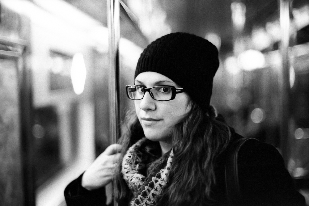 Lauren on the subway